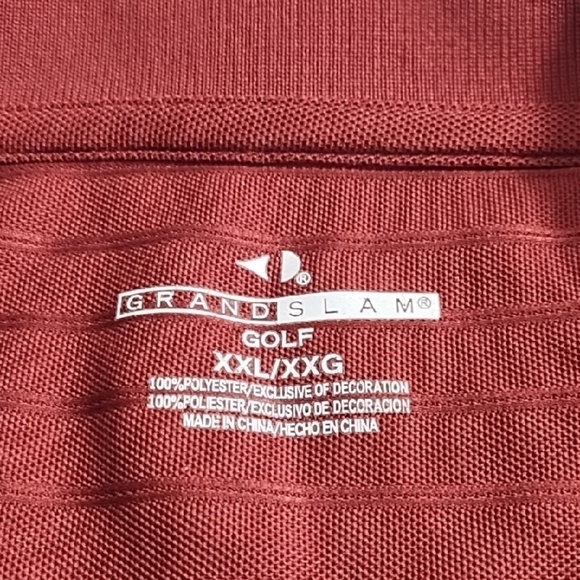 Burgundy Golf Polo Shirt XXL - Picture 4 of 10